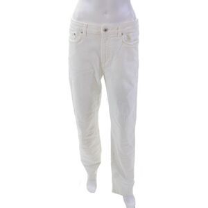 Jeanerica Womens Cotton High Waisted Straight Leg Jeans White Size 31